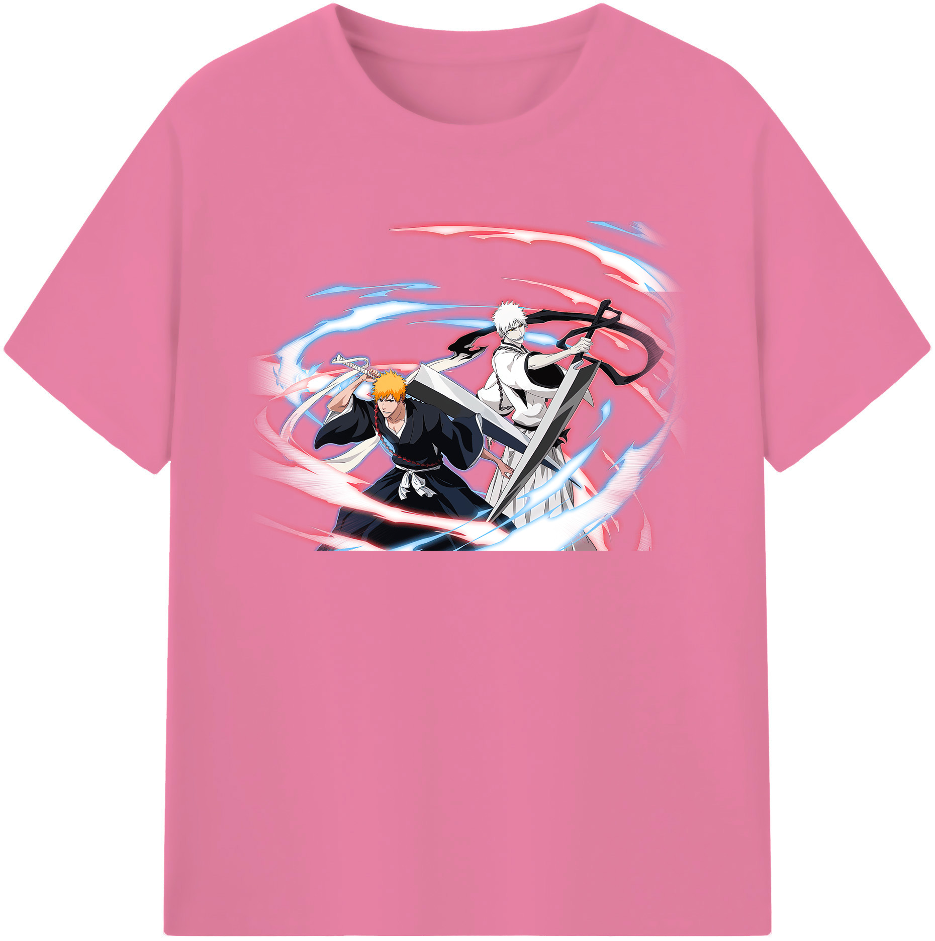 （画像用） ブリーチ 黒崎一護（くろさき いちご）BLEACH Kurosaki Ichigo 綿100％半袖Tシャツ（フロントプリント）